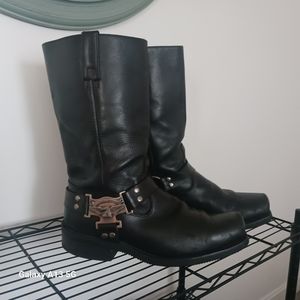 Harley Davidson 98408 Eagle Harness Blk Leather Boots